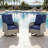  All-Weather Rattan Rocking Swivel Patio Chairs With Cushions-1798146740