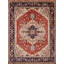 Serapi Hand-Knotted Wool Oriental Area Rug in Red/Navy/Cream-10454943-130704674