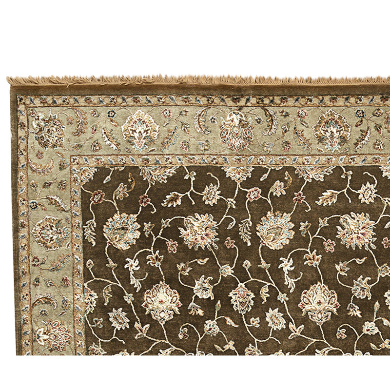 Handmade Silk and Wool Area Rug