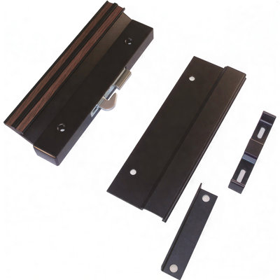 Sliding Glass Door Handle Set Replacement, 4-15/16" Hole Spacing, Extruded Interior Pull With Clamp Latch, Secure Patio Door Handle (dh-152)