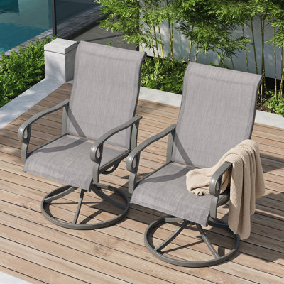 Chaises de salle à manger en métal pour patio