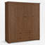 Armoire penderie 4 portes avec 2 tiroirs-2093684487