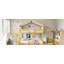 Lit superposé simple en bois avec tente-747741384