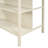 Solid Wood Rustic 45" Stationary Kitchen Island, Rubber Wood Butcher Block Dining Table Prep Table With 2 Open Shelves For Small Places,Walnut+Cream White