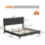 Bed Frame With Headboard, Sturdy Metal Frame With Solid Wooden Slats Support-75570952