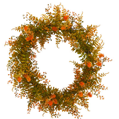 21'' Faux Fern Plastic Wreath