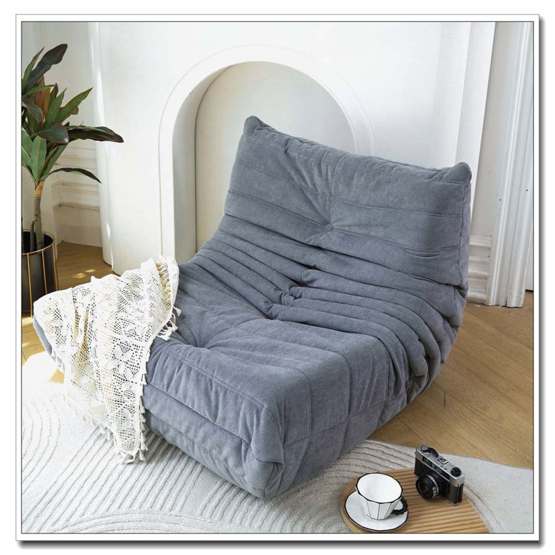 Fauteuil poire au sol, Gris uni