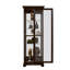 Locking Slide Door 5 Shelf Curio Cabinet in Deep Cherry Brown