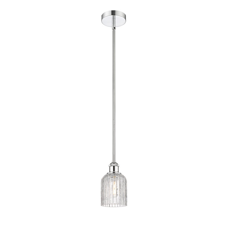 Luminaire suspendu 1 lumière Aalina, Clair, Chrome poli