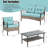 4 Piece Outdoor Rattan Seating Set With Waterproof Cushion Cushions For Patio/Balcony