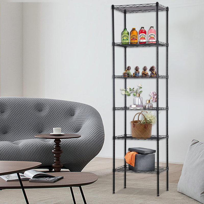 Étagère de rangement ajustable Mullenix pour cuisine, espaces commerciaux et petits garages, H 64 po x l 12 po x P 17 po