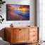 Plage «Clouds Enshrouding Ocean Shore», reproduction sur toile-101456486