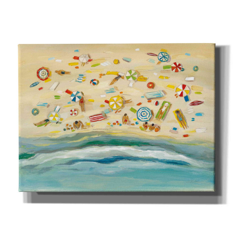 «Beach Day» par Silvia Vassileva, art mural sur toile, H 12 po x l 16 po x P 0,75 po