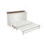 Armoire lit escamotable Murphy avec tiroir de rangement et station de charge, port USB, cadre de lit escamotable en pin massif pour bureau à domicile, studio ou chambre d'amis, noyer blanc-268430086