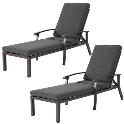 Cheshire Outdoor Aluminum Chaise Lounge