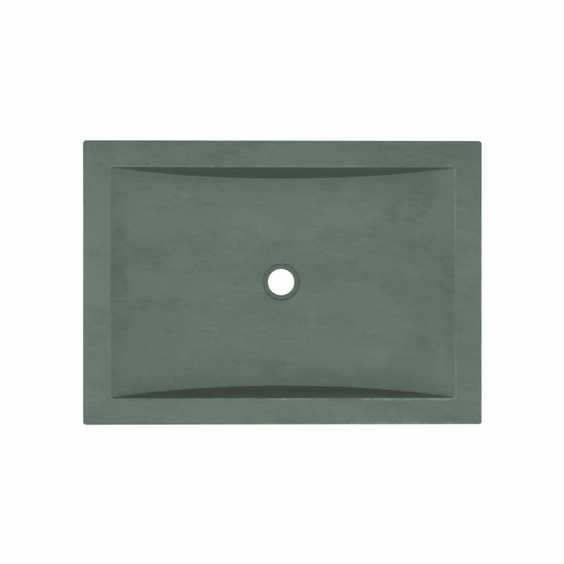 Cabrillo NativeStone Concrete Rectangular Undermount Bathroom Sink, Forest
