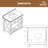 36'' Free-standing Single Bathroom Vanity in Brown with Carrara Marble Vanity Top and Backsplash