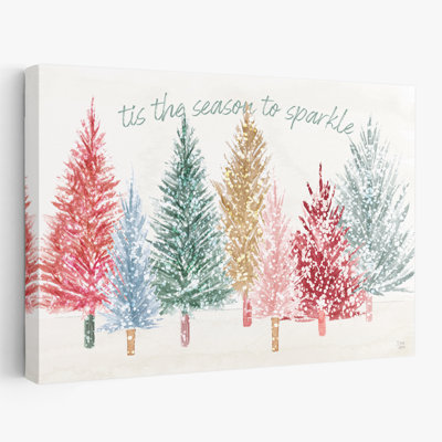 Holiday Holiday Sparkle I - art de Noël bleu rosé