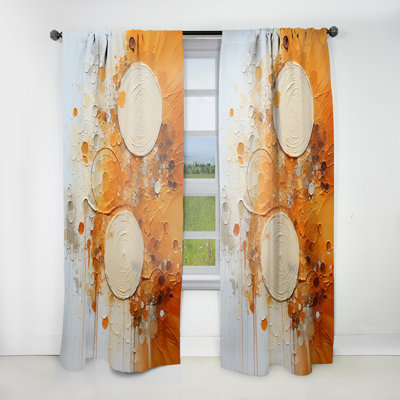 Tangerine Tango III - Modern Velvet Curtain - Room Darkening - 1 Panel