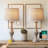 Polina 27.5" Dimmable Touch Table Lamp Retro Country Lamp Suitable for Bedroom with USB