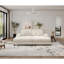 Canapé convertible combiné, tissu velours côtelé, canapé-lit moelleux moderne, fauteuil double salon surdimensionné, beige