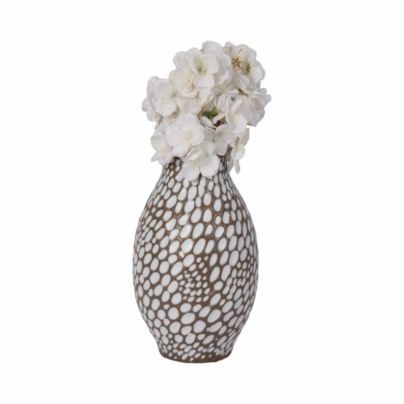 Puteri Handmade Ceramic Table Vase, 10" H x 6" W x 6" D