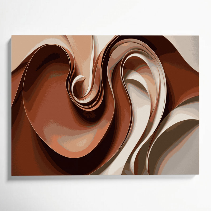 Gradient Abstract 10 Brown Canvas Wall Art, 12" H x 18" W