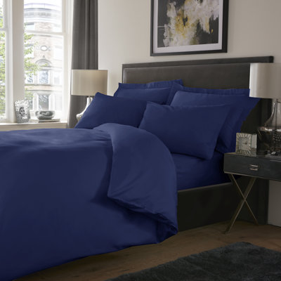 Dull Satin Solid Colour Duvet Cover Set with Pillowcases