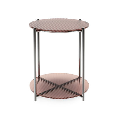Alvi Glass Top End Table