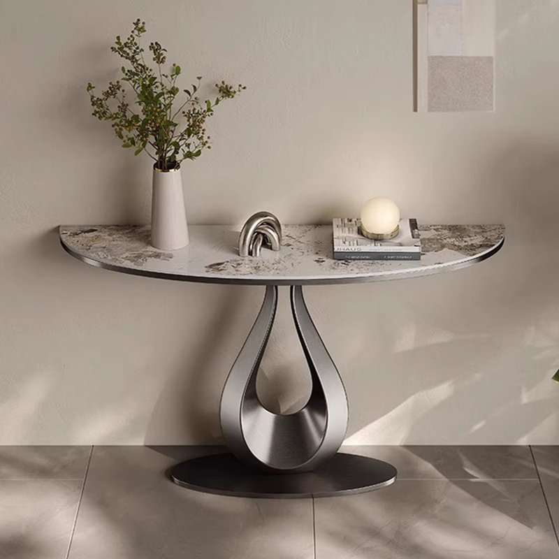 Console légère et luxueuse, H 33,5 po x l 54,3 po x P 13,8 po, Gris