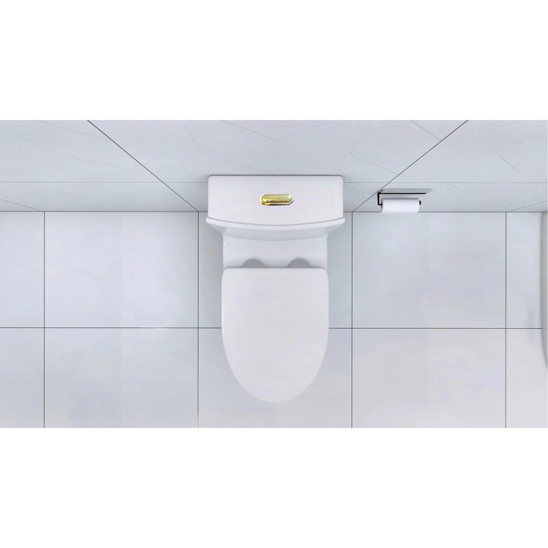 Toilette allongée une pièce - blanc
