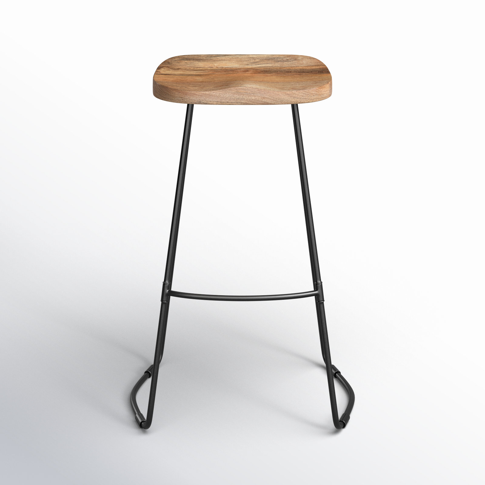 Geonna Solid Wood Bar & Counter Stool, Natural, Bar Stool (30" Seat Height)