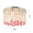 Alcina 20" Shabby Elegance Crystal Tube with Red Flower Flush Mount Girl Bedroom