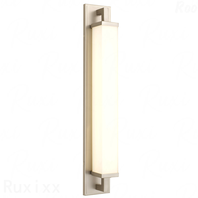 Barre d'éclairage de meuble-lavabo 28 po - Nickel brossé, DEL intégrée, pour salle de bain, H 4,5 po x l 28 po x P 4 po
