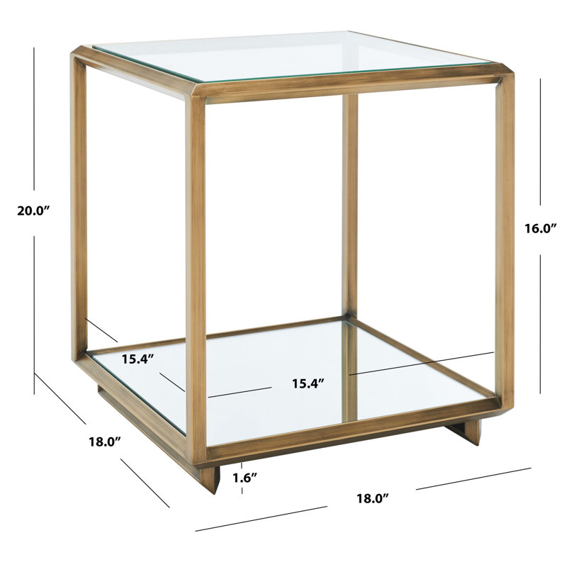 Florabella Glass End Table