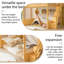 Structure de lit mezzanine en bois pour grand lit, avec espace polyvalent sous le lit, escalier, garde-robe et tablettes de rangement pour un rangement organisé, facile à assembler-426026622
