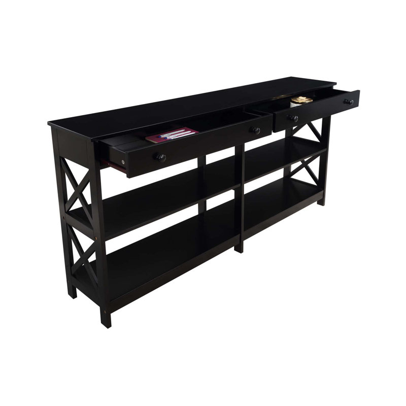 Lemay Console Table, Black, 31.5" H x 60" W x 12" D
