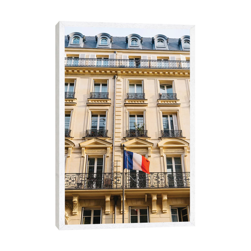 Paris Sunset 1 Piece Wall Art on Canvas, 152.4cm H x 101.6cm W x 3.81cm D, White Framed