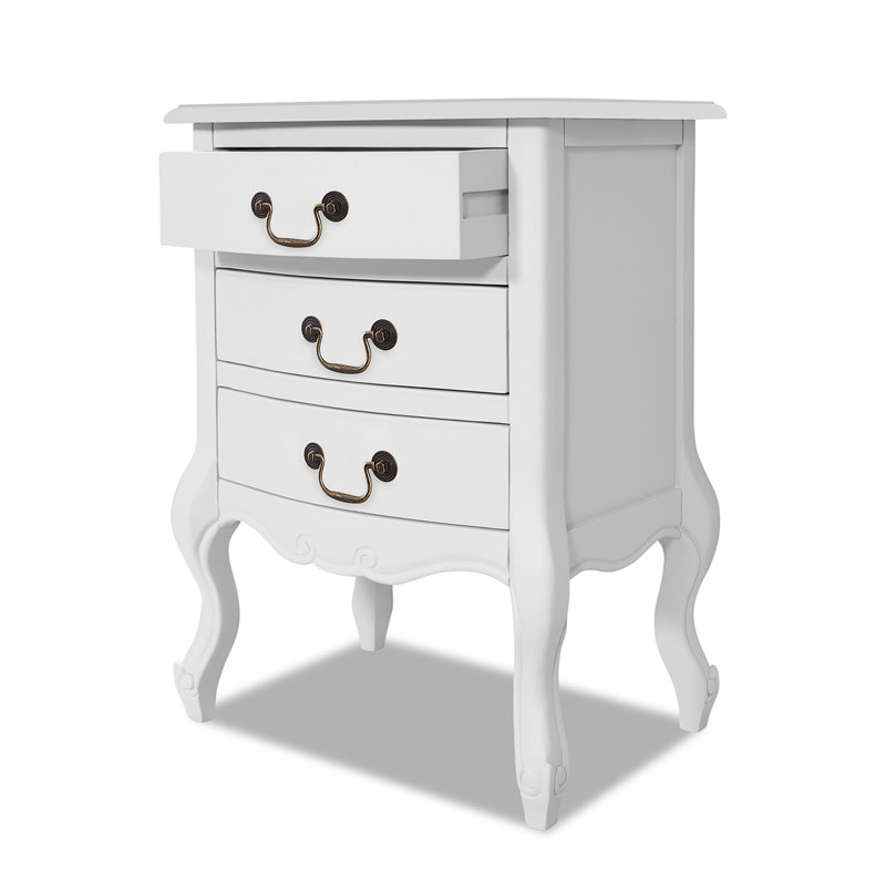 Lemaire 48 cm W Bedside Table, Antique White