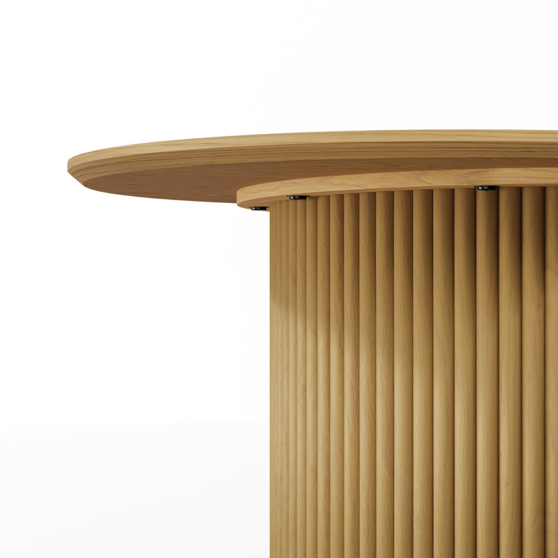 Table de salle à manger Fohoren, L 79 po x l 33,5 po x H 30 po, Bois naturel