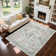 Floral Area Rugs for Living Room Washable Rugs Non Slip Boho Dining Room Carpet Vintage Botanical Print Low Pile Soft Carpet for Office Nursery Farmhouse