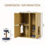 Cat Litter Cabinet with Cat Tree - Grooved Concealed Litter Furniture Featuring Dual Cat Doors and Storage Shelves-2023763321