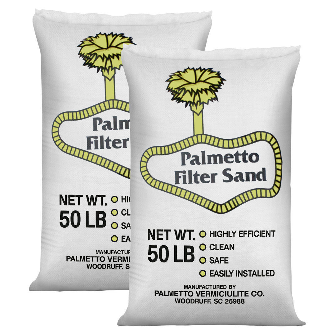 Palmetto 50lb Bag Natural Pool Filter Sand for Residential & Commercial  (Set of 2) Palmetto
