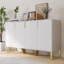 Buffet moderne Rish avec quatre portes, poignées en métal, pieds et tablettes réglables-1804350010