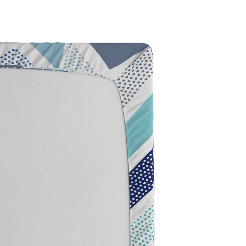 Chevron Microfiber Chevron Fitted Sheet, Full Fitted Sheet