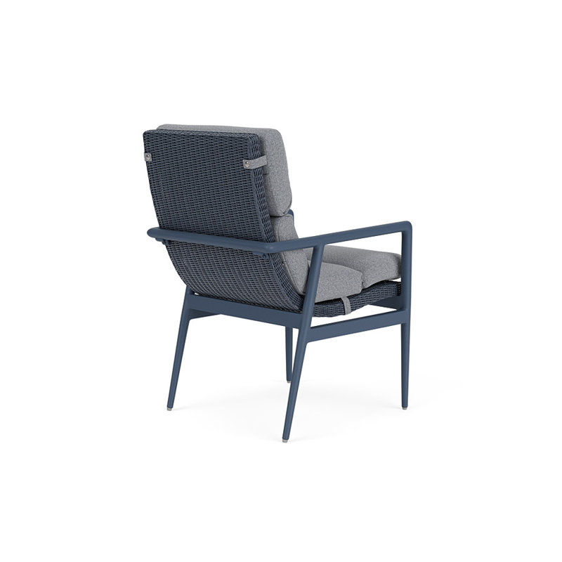 Cascade Outdoor Dining Armchair, Rumba Stonewashed, Denim Blue