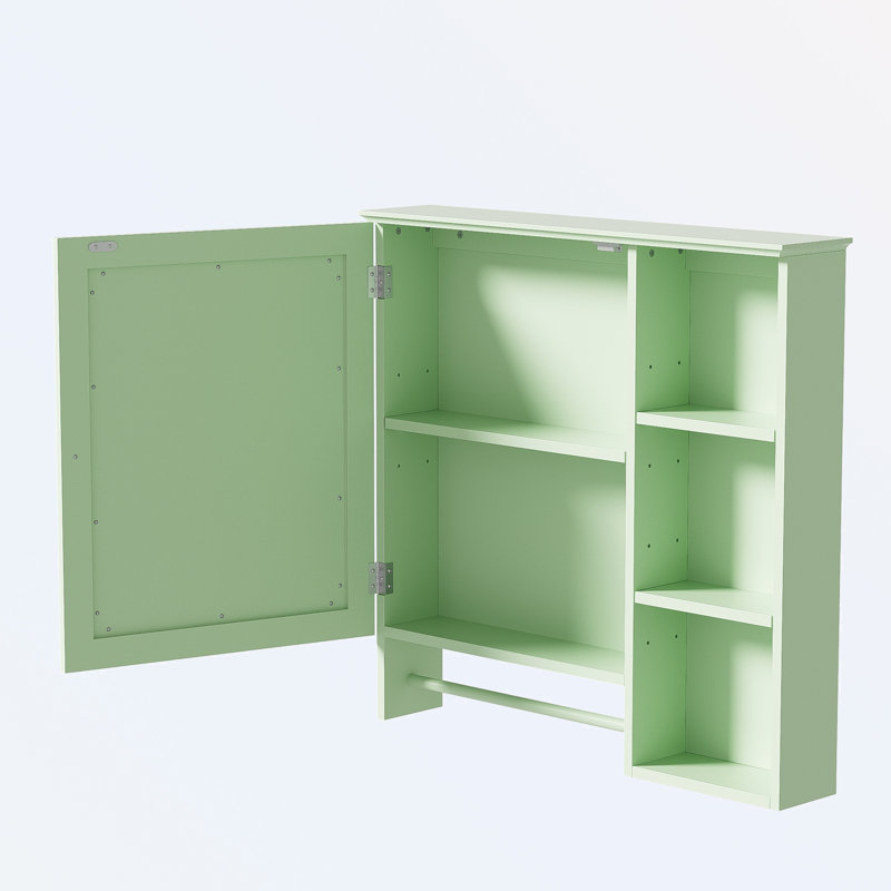 Wall Mounted Bathroom Storage Cabinet, Green