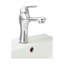 Petit lavabo de salle de bain mural en U avec robinet et trop-plein