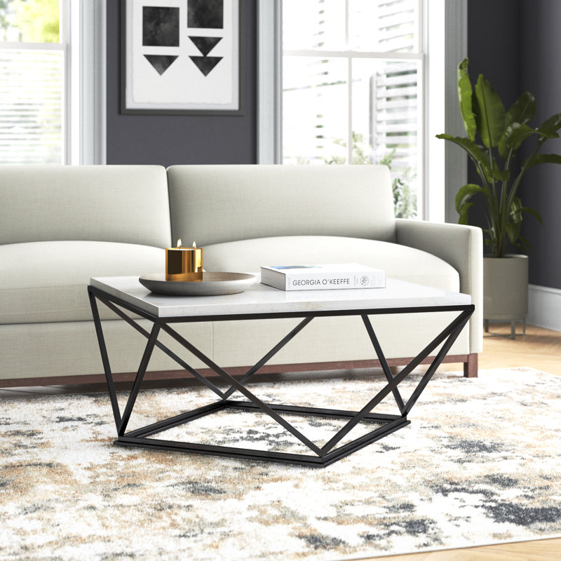 Avyon Marble Top Coffee Table - Thumbnail 2