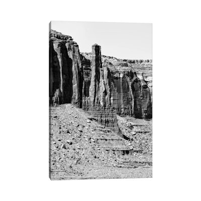 Black Arizona Series - Rock To Monument Valley - Wrapped Canvas Print